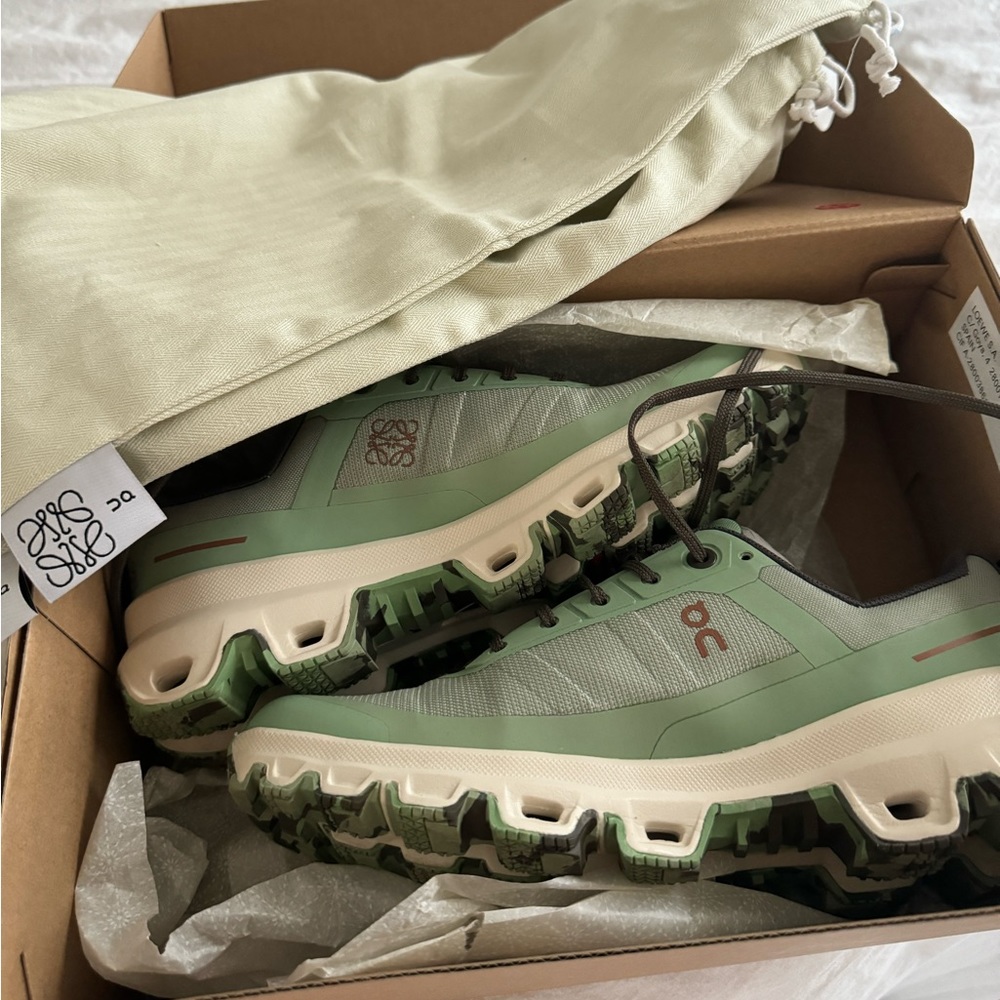 Like new Loewe X Cloudventure sneakers, pistachio color